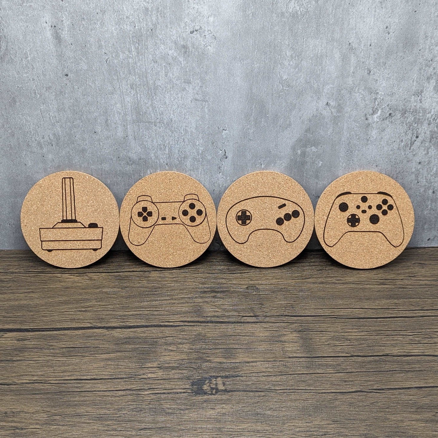 Decade Controllers Cork Coasters | Video Game Coasters