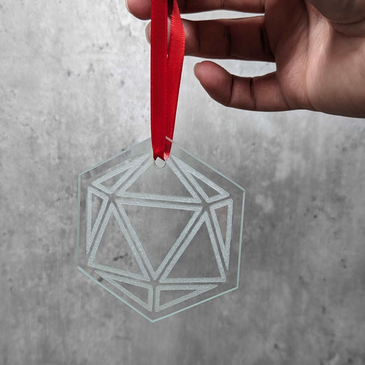 D20 Glass Ornament | Nerdy Christmas Ornaments