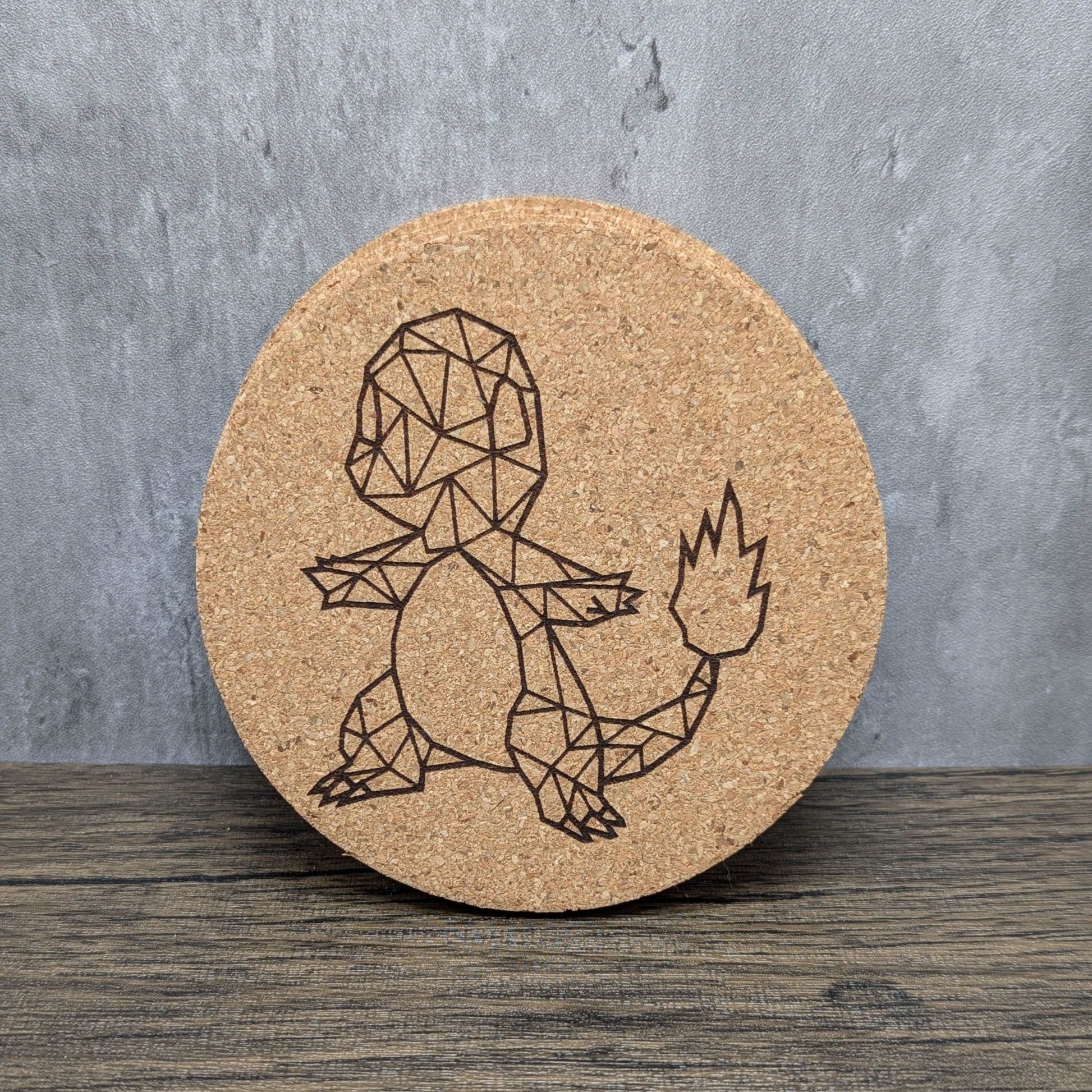 Charmander Geometric Pokémon Cork Coasters (set of 4) | Nerdy Coasters