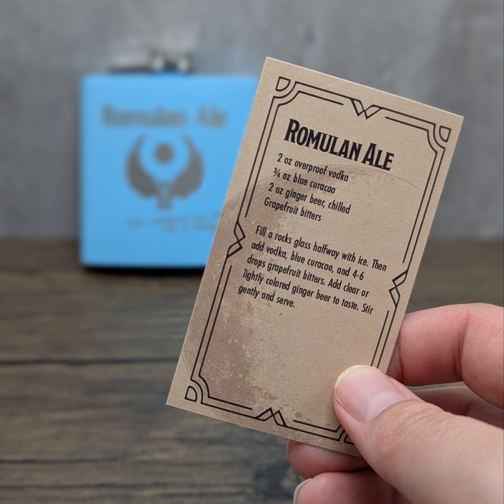 Romulan Ale 6oz hip flask by Hexwood Forge