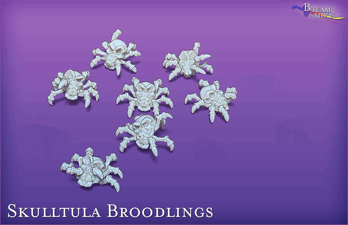 Skulltula Broodmother and Broodlings (set of 5) - Legend of Zelda | RPG Zelda Tabletop Miniature