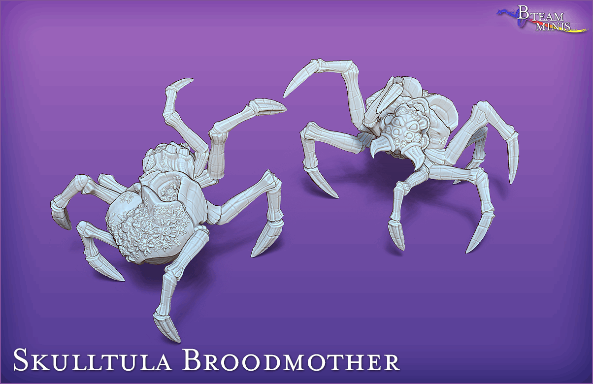 Skulltula Broodmother and Broodlings (set of 5) - Legend of Zelda | RPG Zelda Tabletop Miniature