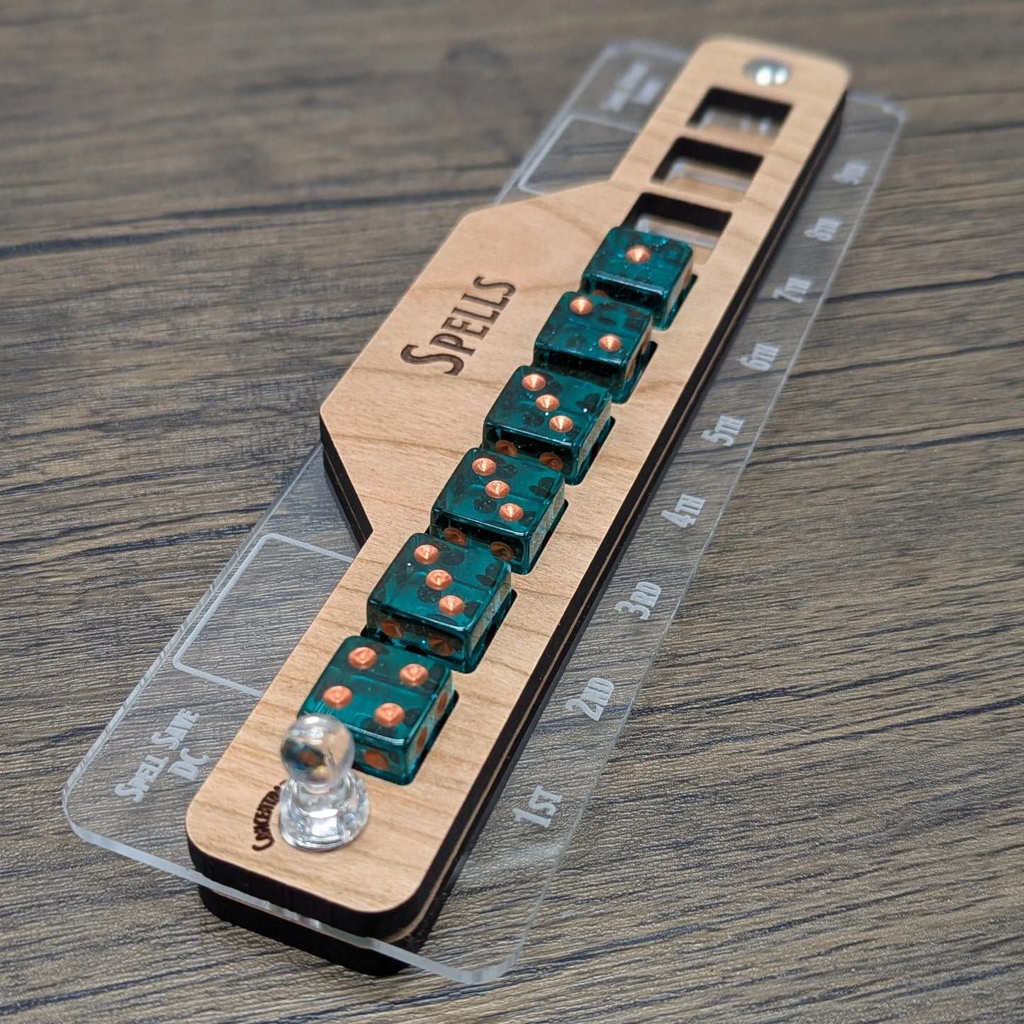 Spell Tracker in Cherry for 5th edition Dungeons & Dragons