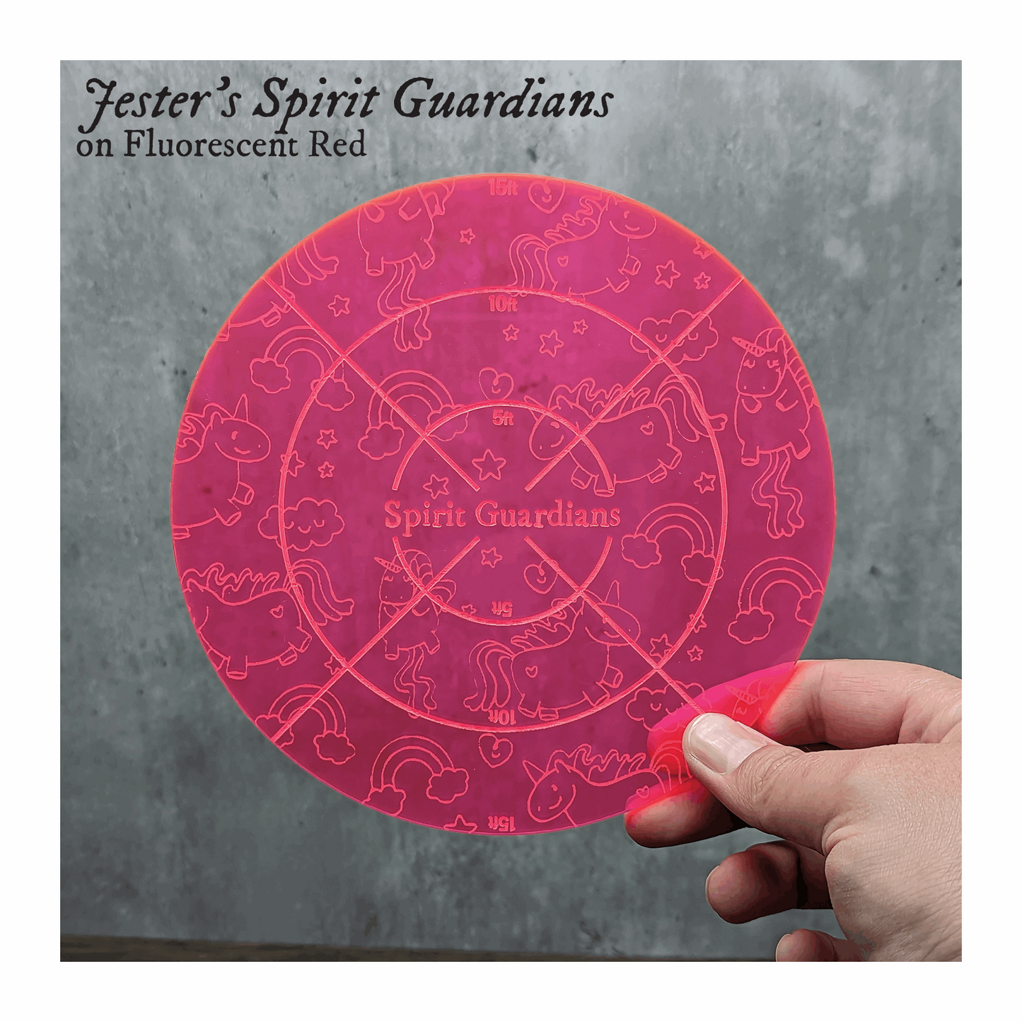 Spirit Guardians Jester Themed Area of Effect Spell Template | Compatible with Dungeons & Dragons 5e 