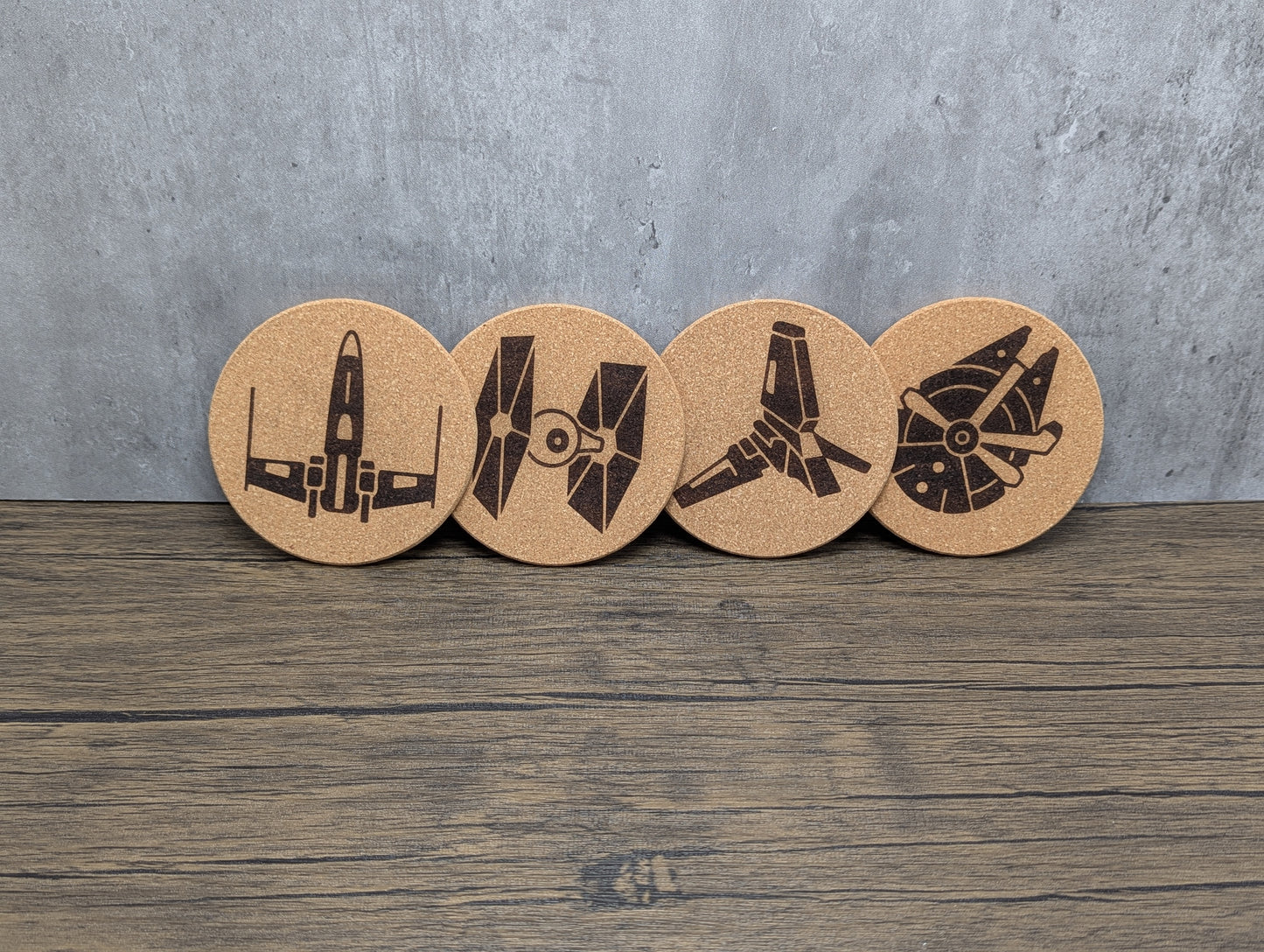Star Wars cork coaster set of four by Hexwood Forge