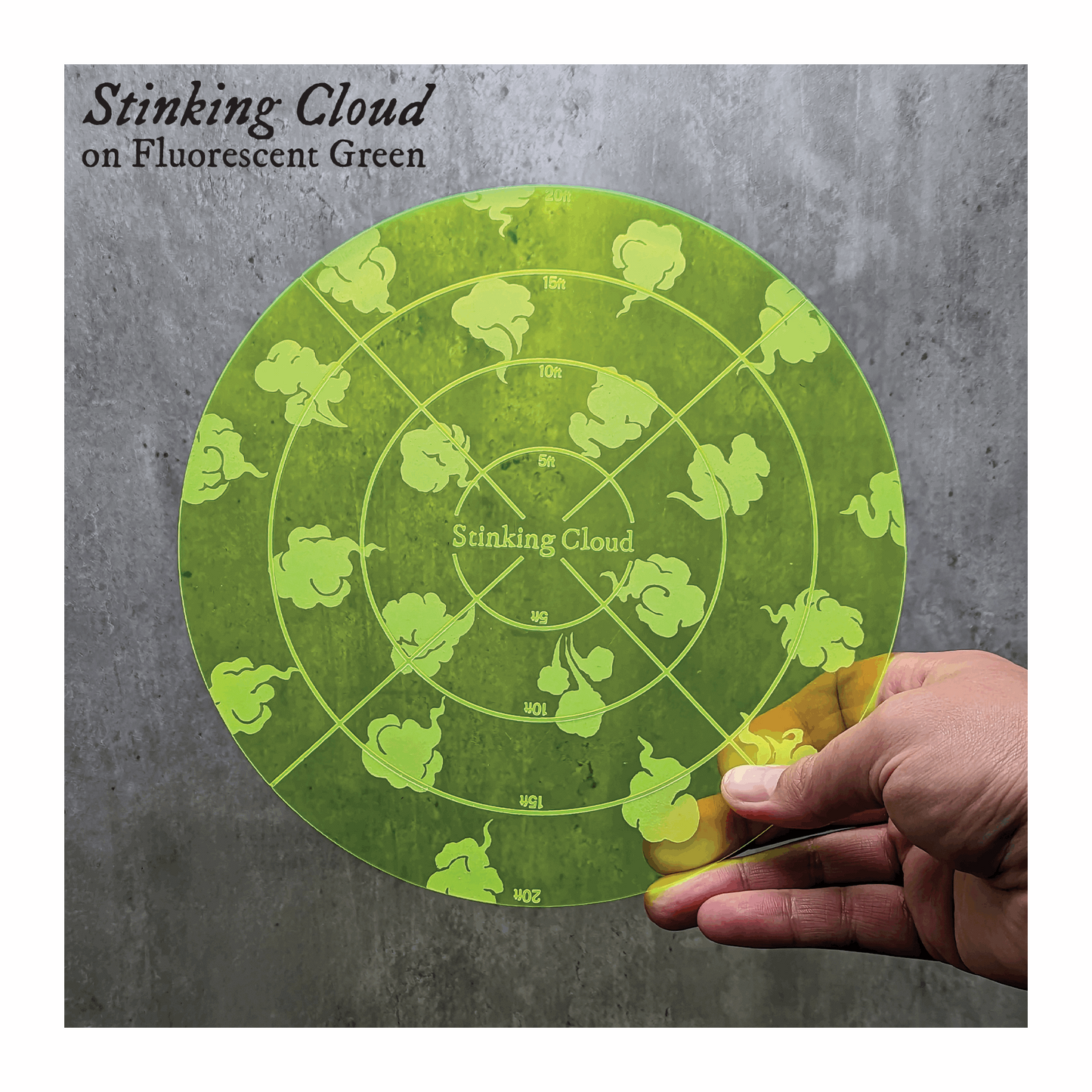 Stinking Cloud Area of Effect Spell Template | Compatible with Dungeons & Dragons 5e 