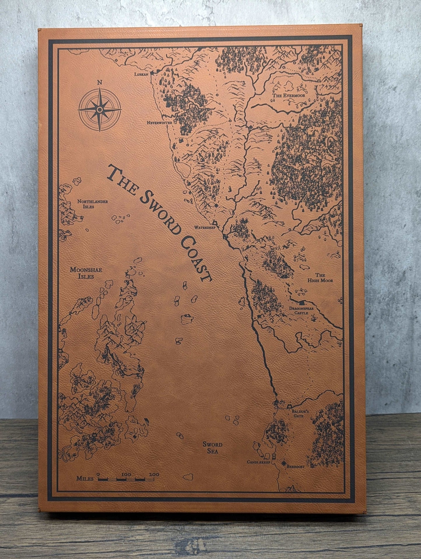 Sword Coast - Dungeons & Dragon's Faerûn | Fantasy Map Wall Art - Hexwood Forge