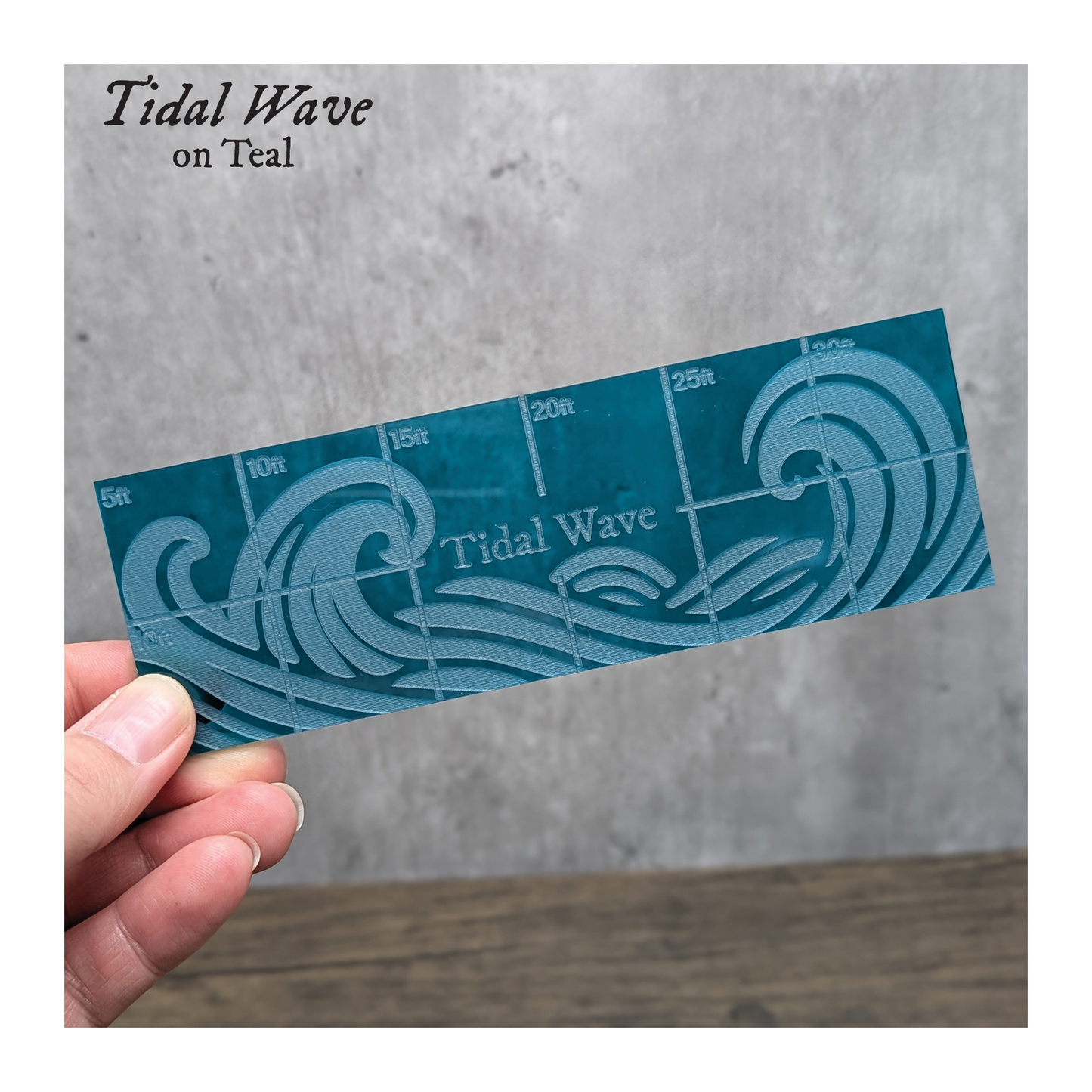 Tidal Wave Acrylic Spell Template for Dungeons and Dragons 5e 5.5e