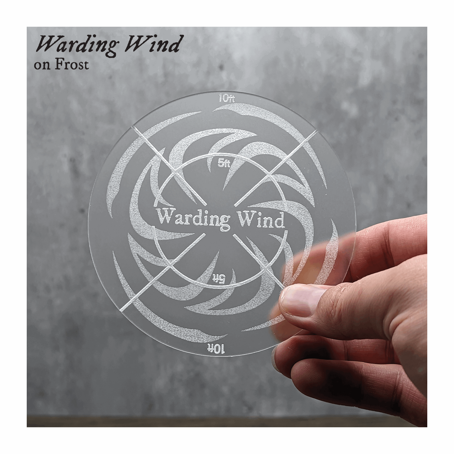 Warding Wind Area of Effect Spell Template | Compatible with Dungeons & Dragons 5e 