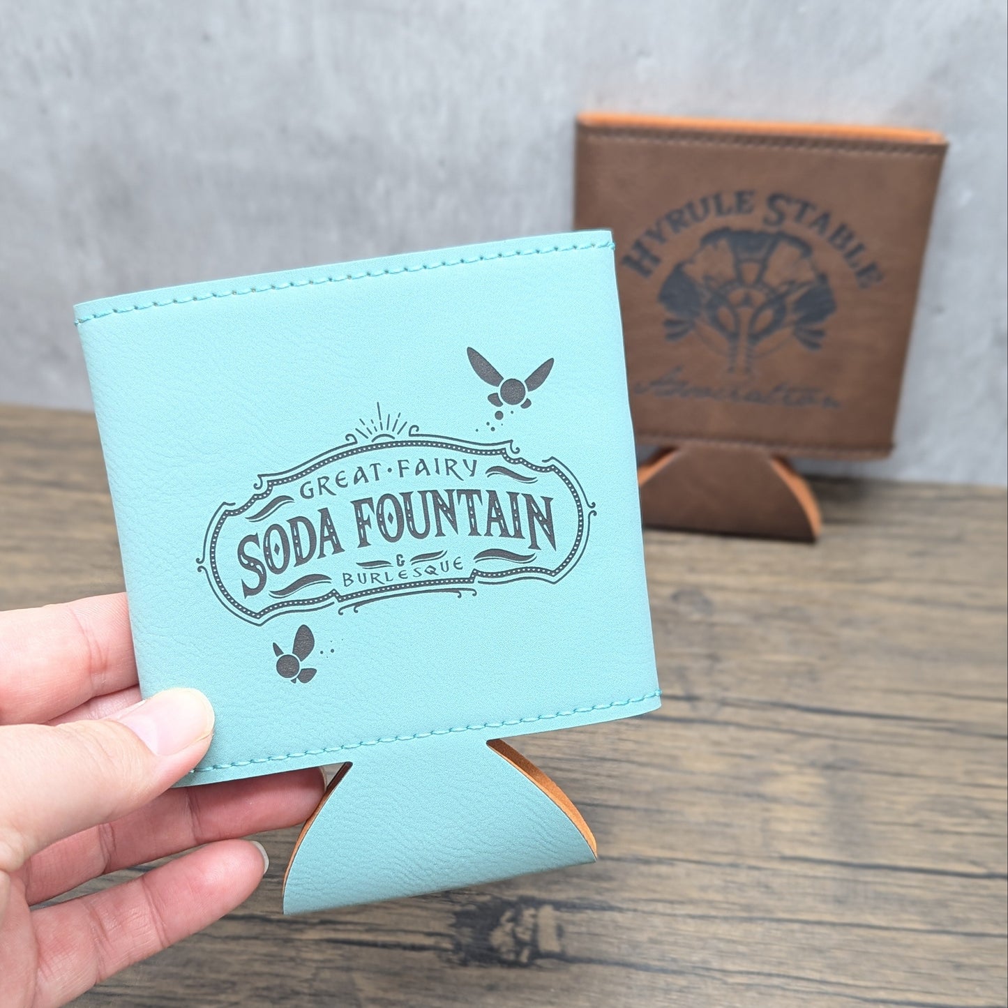 Hyrule Stable & Great Fairy Soda Fountain - Legend of Zelda | Nerdy Drink Cozies (set of 2)