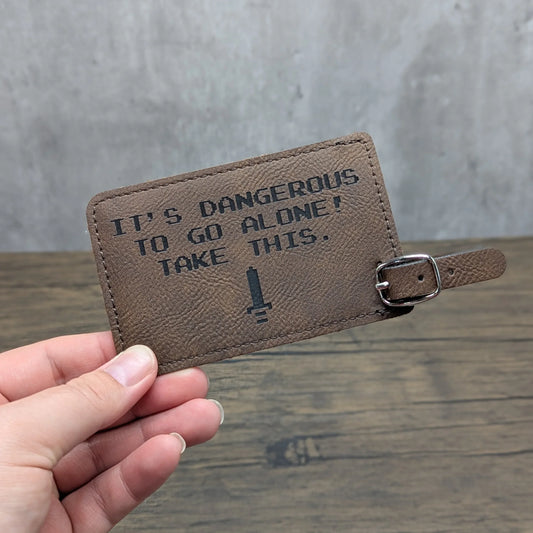 Dangerous to Go Alone - Legend of Zelda | Nerdy Luggage Tags