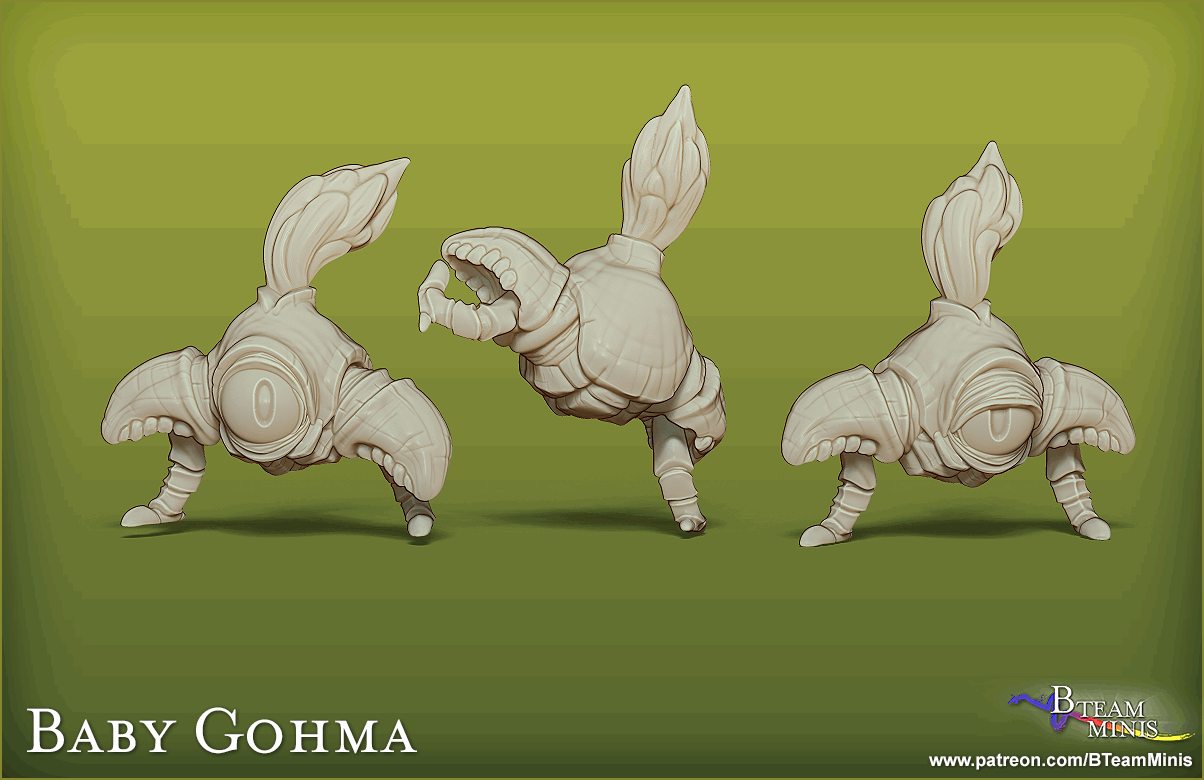 Queen Gohma and Larvae (set of 4) - Legend of Zelda: Ocarina of Time | Zelda Tabletop Miniature