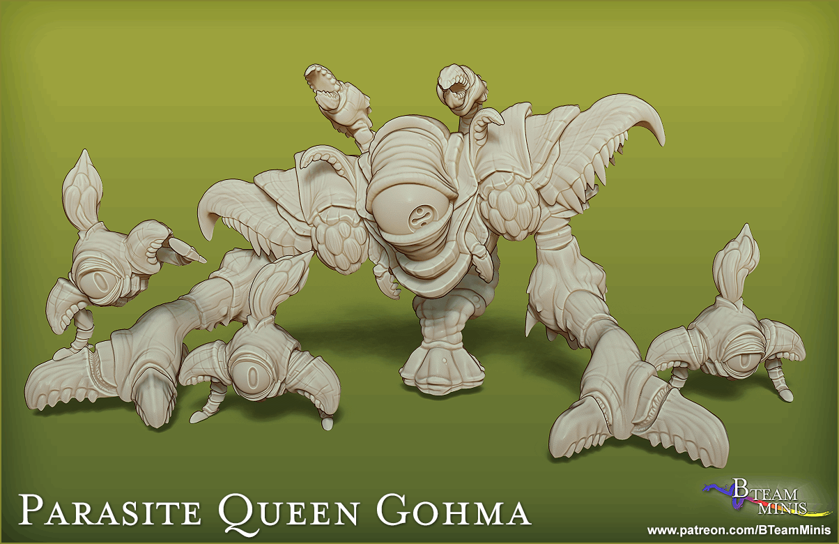 Queen Gohma and Larvae (set of 4) - Legend of Zelda: Ocarina of Time | Zelda Tabletop Miniature