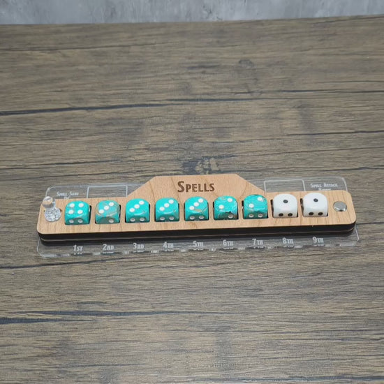 Spell Tracker in Cherry for 5th edition Dungeons & Dragons