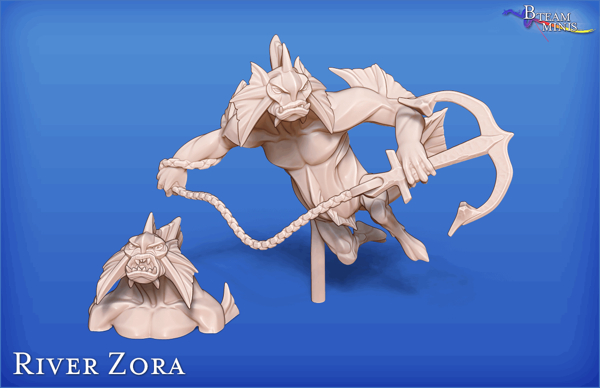 River Zora (set of 2) - Legend of Zelda | RPG Zelda Tabletop Miniature