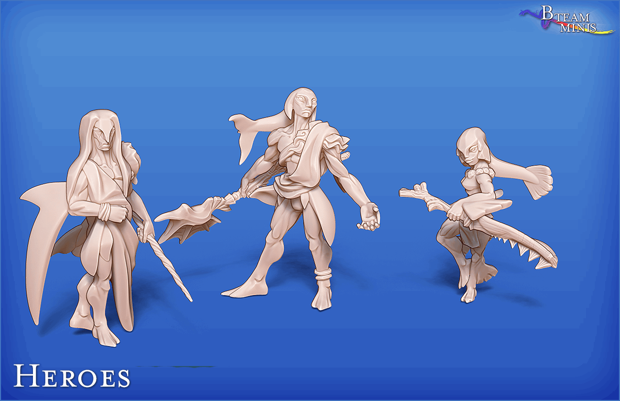 Zora heroes, Zora (multiple sets) - Legend of Zelda | RPG Zelda Tabletop Miniature