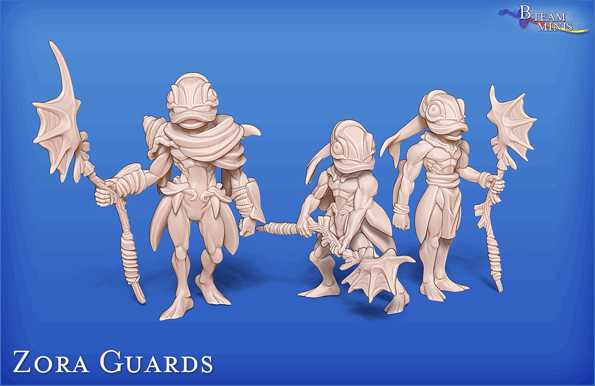 Zora guards, Zora (multiple sets) - Legend of Zelda | RPG Zelda Tabletop Miniature