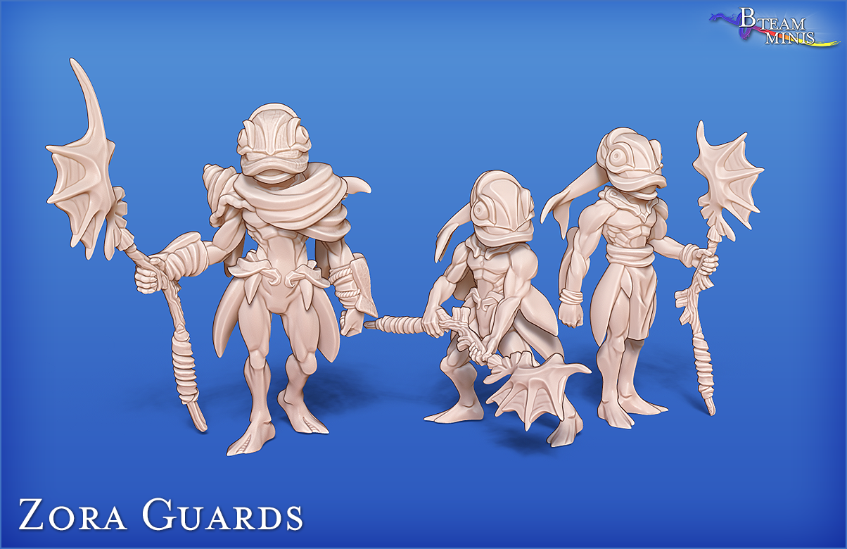 Zora guards, Zora (multiple sets) - Legend of Zelda | RPG Zelda Tabletop Miniature